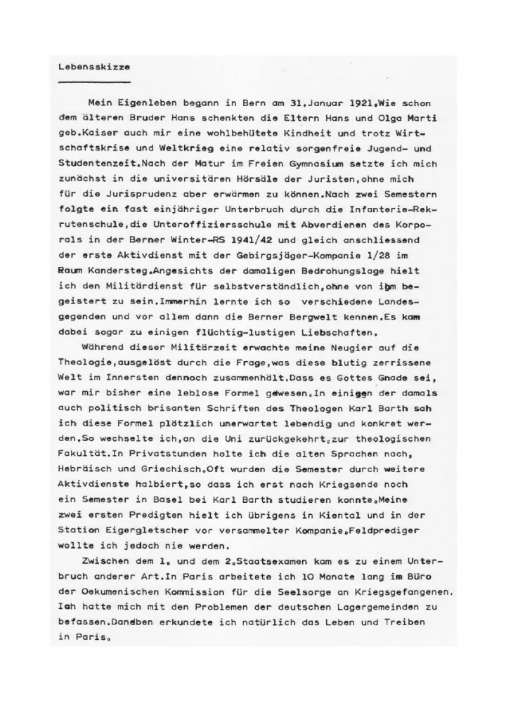 Vorschau: Lebensskizze